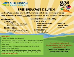 Free Breakfast and Lunch dates and locations